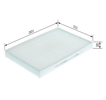 Filtr, vzduch v interiéru BOSCH 1 987 435 004