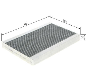 Filtr, vzduch v interiéru BOSCH 1 987 435 543