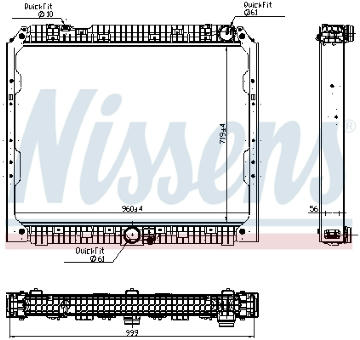Chladič, chlazení motoru NISSENS 627002
