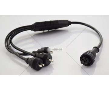 Adaptér BAYONET samice (4P) NA 3X M27(2P) WABCO 4728809282