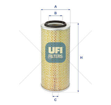 Air Filter FILTRO ARIA 50.9 6T. 9 ZETA Ufi