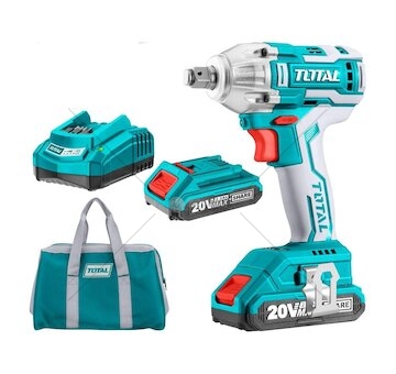 Aku rázový utahovák 1/2", brushless, 20V Li-ion (2x), 2000mAh, industrial, TOTAL