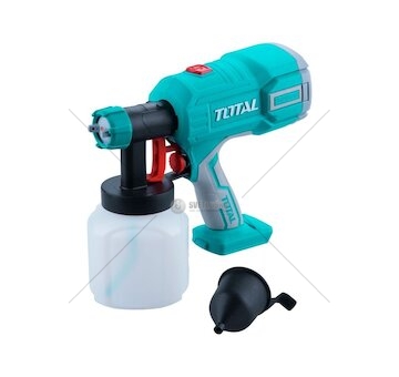 Aku stříkací pistole na barvu, 20V Li-ion, 2000mAh, bez baterie a nabíječky, TOTAL