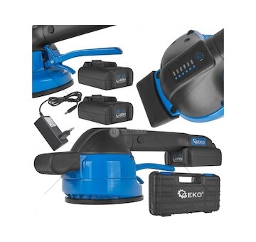 Aku vibrační přísavka na obklady 2x18 V, 2,0 Ah, 120 mm GEKO