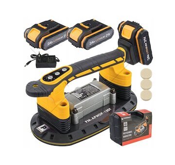 Aku vibrační přísavka na obklady a dlažbu, 2x 21 V / 2,0 Ah - POWERMAT