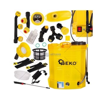 Aku zádový postřikovač 12l, 12V, 8Ah GEKO