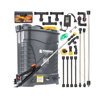 Aku zádový postřikovač 16 l, 12 V, 12 Ah - POWERMAT