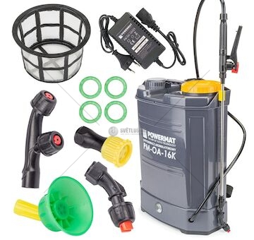 Aku zádový postřikovač 16l, 12V/8Ah POWERMAT