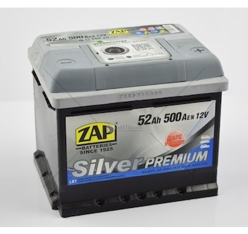 AKUMULATOR 12V 52AH ZAP 500A SILVER P+ ZAP 55225-ZAP