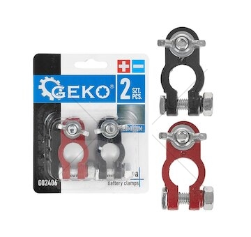Akumulátorové svorky, hliníkové, 2 ks - GEKO