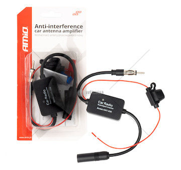 Anténní zesilovač do auta proti rušení 12V AMiO-04133