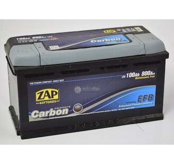 Autobaterie 12V 100AH ZAP 800A EFB P+ ZAP 60005 (352×175×190)