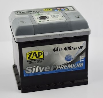 AUTOBATERIE 12V 44AH ZAP 400A SILVER P+ MTX 54435-ZAP (206×175×190)