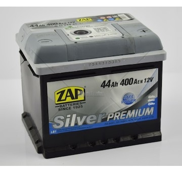 AUTOBATERIE 12V 44AH ZAP 400A SILVER P+ ZAP 206×175×175 54445-ZAP