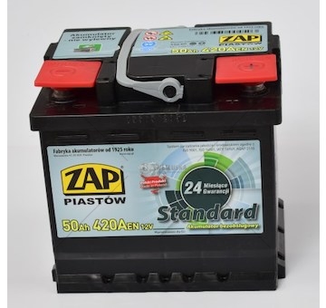 AUTOBATERIE 12V 50AH L- 420A STANDARD ZAP 55060-ZAP (206×175×190)