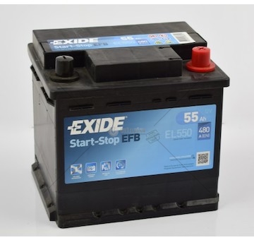 Autobaterie 12V 55AH EXIDE EFB L- 480A EXIDE EL550