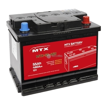 Autobaterie 12V 55AH MTX BATTERY 460EN MTX MTX-55-460
