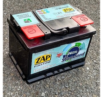 AUTOBATERIE 12V 60AH 520A STANDARD L- ZAP 56062-ZAP (242×175×175)