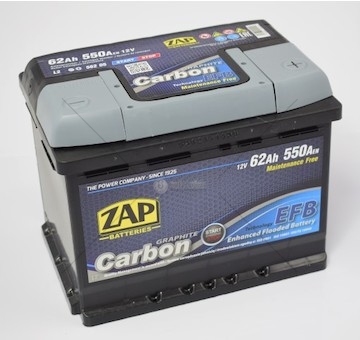AUTOBATERIE 12V 62AH 550A EFB P+ ZAP 56205-ZAP (242x175x190)