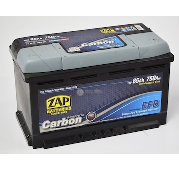 AUTOBATERIE 12V 85AH 750A EFB P+ ZAP 58505-ZAP (314×175×190)