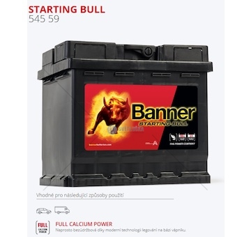Autobaterie banner  45ah/400a starting bull /210x175x190/  075235_A