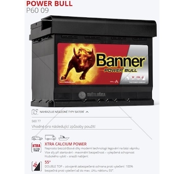 Autobaterie banner  60ah/540a power bull /242x175x175/ 0183043_A