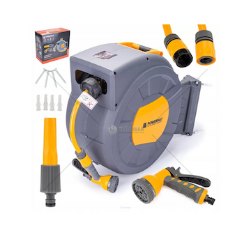 Automatický naviják s hadicí a příslušenstvím 35m 1/2