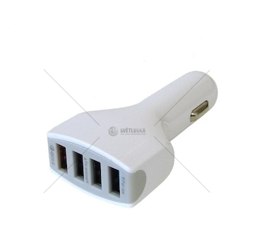 Autonabíječka telefonu 12V 4xUSB 5V/3,5A -9-12V 1,8A