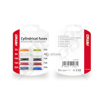 Autopojistky 10ks blistr cylindrické