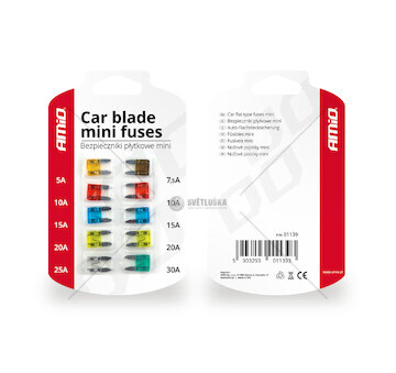 Autopojistky 10ks blistr Mini