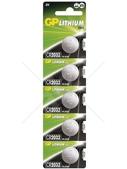Baterie plochá lithiová cr 2032 gp 3v/ 220mah  pr.20x3,2mm 0124606_A