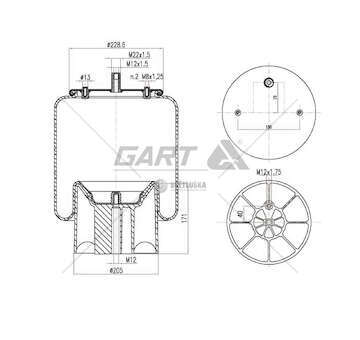Bellow, air suspension 294/HS WEWELER GART