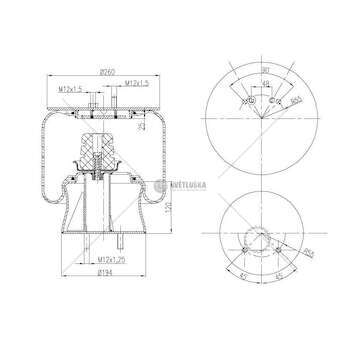 Bellow, air suspension DIAPRESS 1S290-23 V COMP.IVECO SX GART