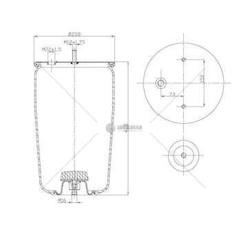 Bellow, air suspension MEMBRANA C293/A+PIATTO BPW 30K SEMICOMP. GART