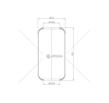 Bellow, air suspension MEMBRANA D290 EUROTECH BMB 231 POST GART