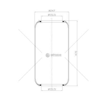 Bellow, air suspension MEMBRANA P.N. D298/A MAN ZF SA GART