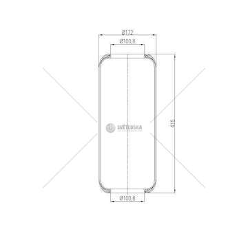 Bellow, air suspension MEMBRANA PN. D296 IVECO DAILY POST GART