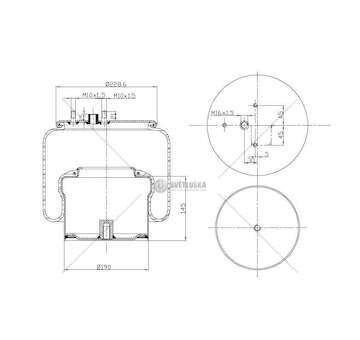 Bellow, air suspension MOLLA C295/VA DAF 152835 16984 79141 GART