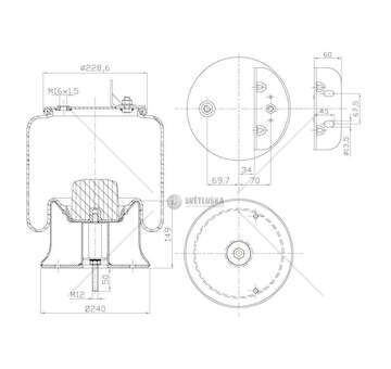 Bellow, air suspension MOLLA D278/T IVECO EUROCARGO 5 415 GART