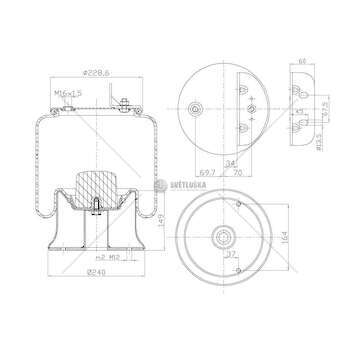 Bellow, air suspension MOLLA D278/T IVECO EUROCARGO 5 867 GART