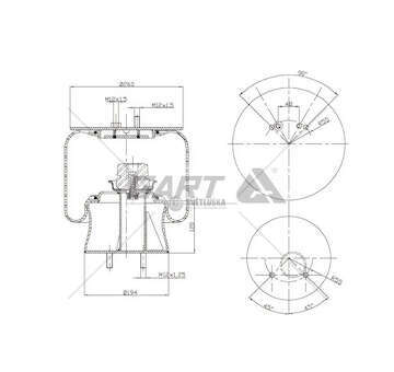 Bellow, air suspension MOLLA D286 COMPLETA BUS 491 SX GART