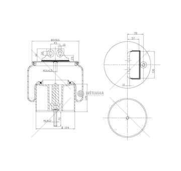 Bellow, air suspension MOLLA D290/R STRALIS 240E/260E GART