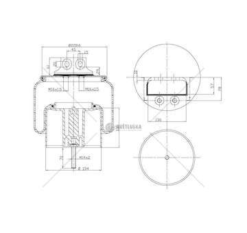 Bellow, air suspension MOLLA D290/R STRALIS 240E/260E GART