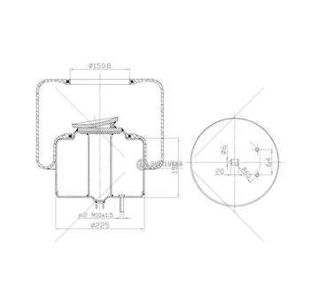 Bellow, air suspension MOLLA P.N. C289/V VOLVO B11R/B13R GART