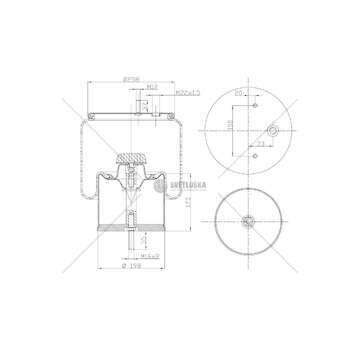 Bellow, air suspension MOLLA P.N. C293/A BPW 30K GART