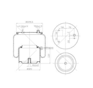 Bellow, air suspension MOLLA P.N. C295/D DAF LF 45-55 CF 65-75- GART