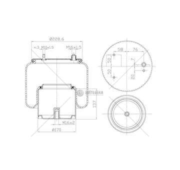 Bellow, air suspension MOLLA P.N. C295/D DAF LF 45-55 CF 65-75- GART