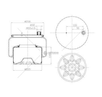 Bellow, air suspension MOLLA P.N. C307/A MERCEDES Actros MP4 GART