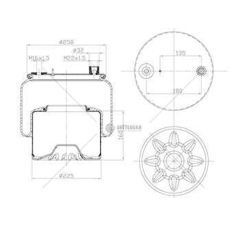 Bellow, air suspension MOLLA P.N. C307 MERCEDES Actro GART