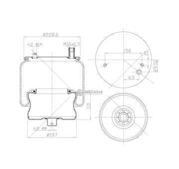 Bellow, air suspension MOLLA P.N. D276/ER VOLVO GART